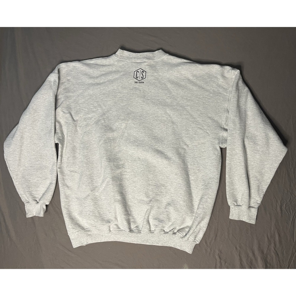 Hanes Friendsgiving Thanksgiving Crewneck Sweatshirt Men's XL Gray Friends - Picture 8 of 8
